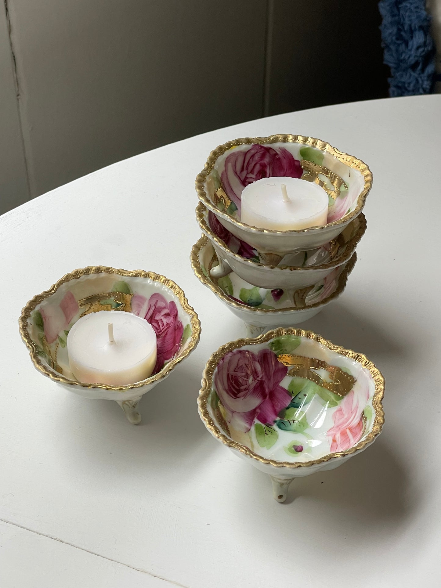 Marie Antoinette Tea Light Holders, Set of 5
