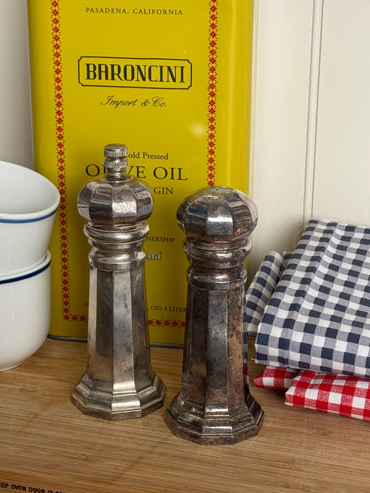 Galley Silver Salt Shaker & Pepper Grinder