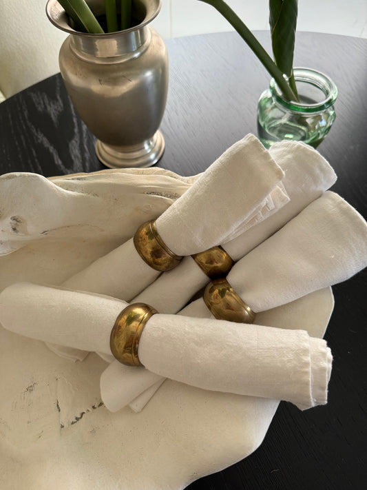 Horizon Brass Napkin Rings, Set of 4