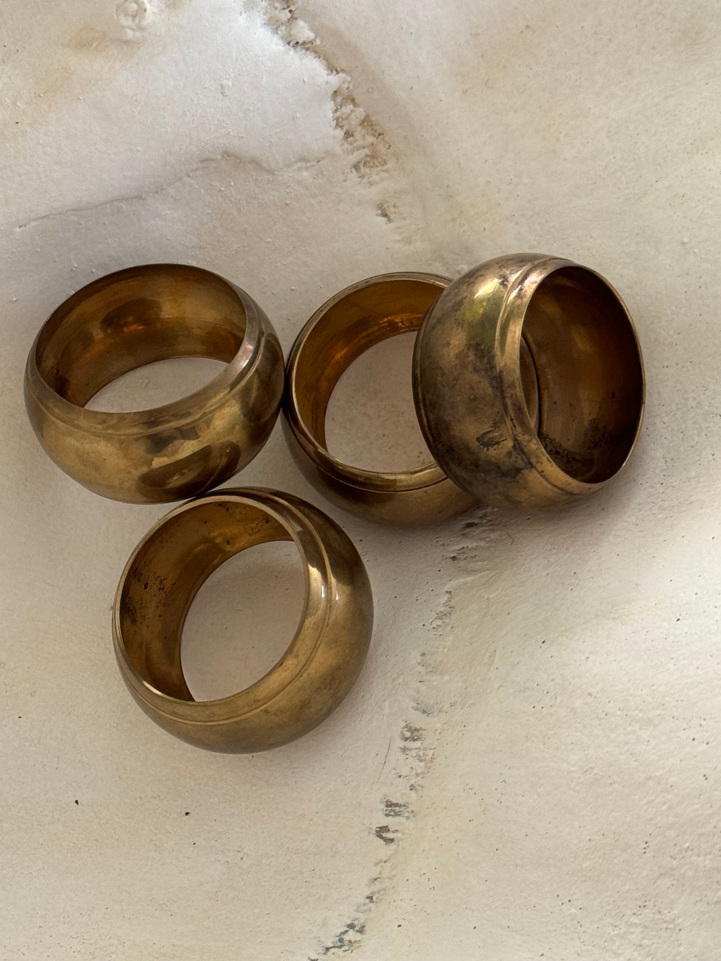 Horizon Brass Napkin Rings, Set of 4