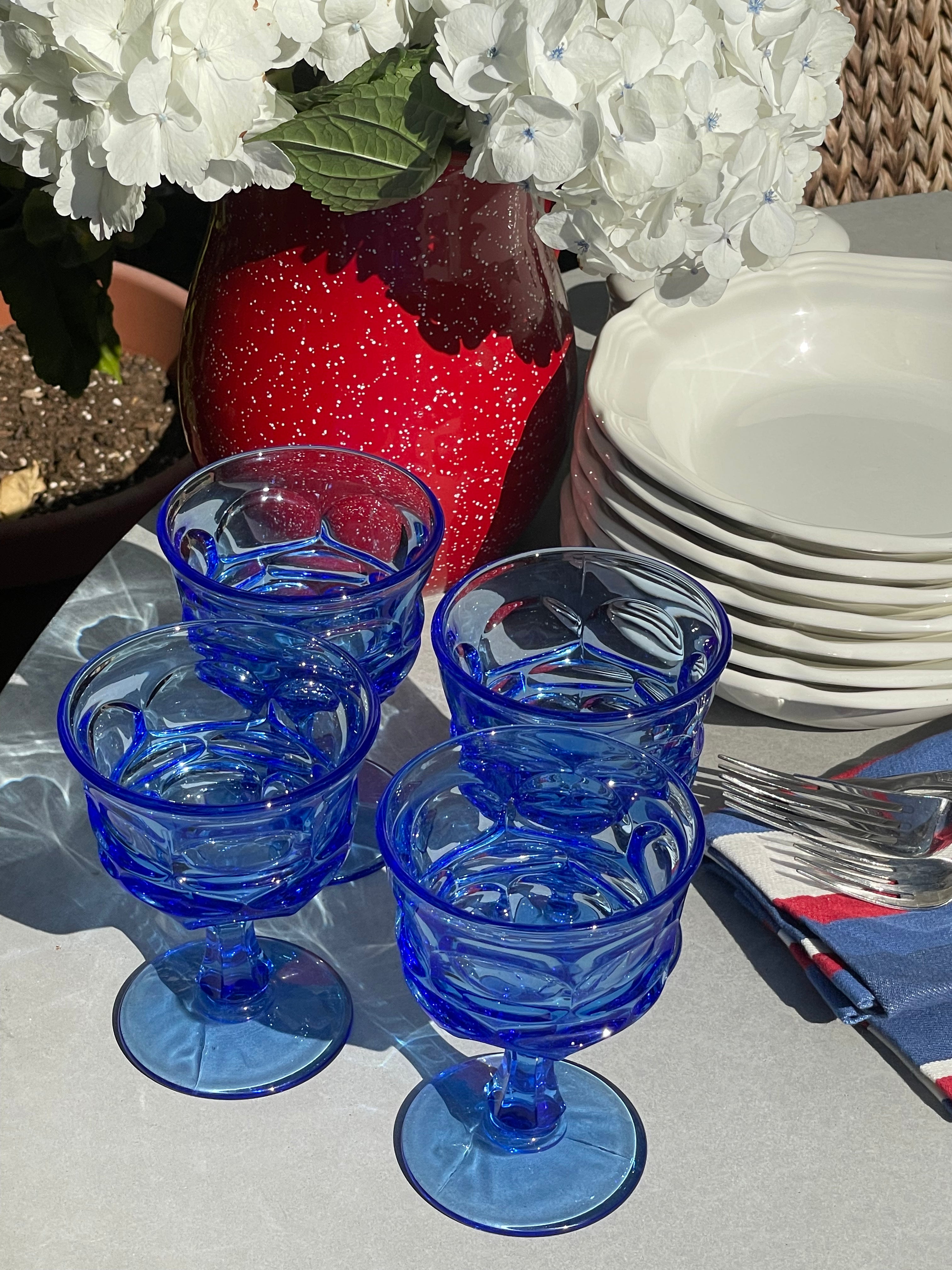 Bluebird Water Goblets, Set of 4