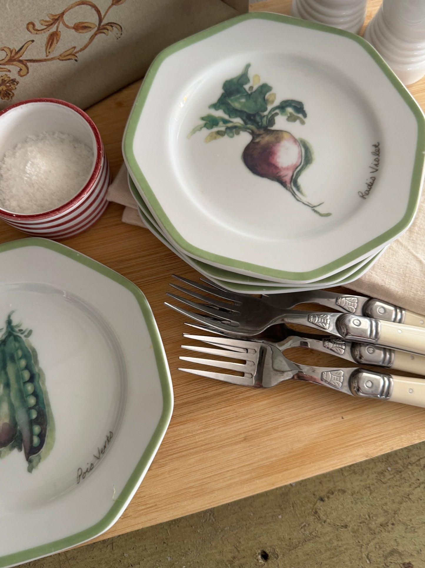 Vegetable Garden Appetizer Plates, Set of 4