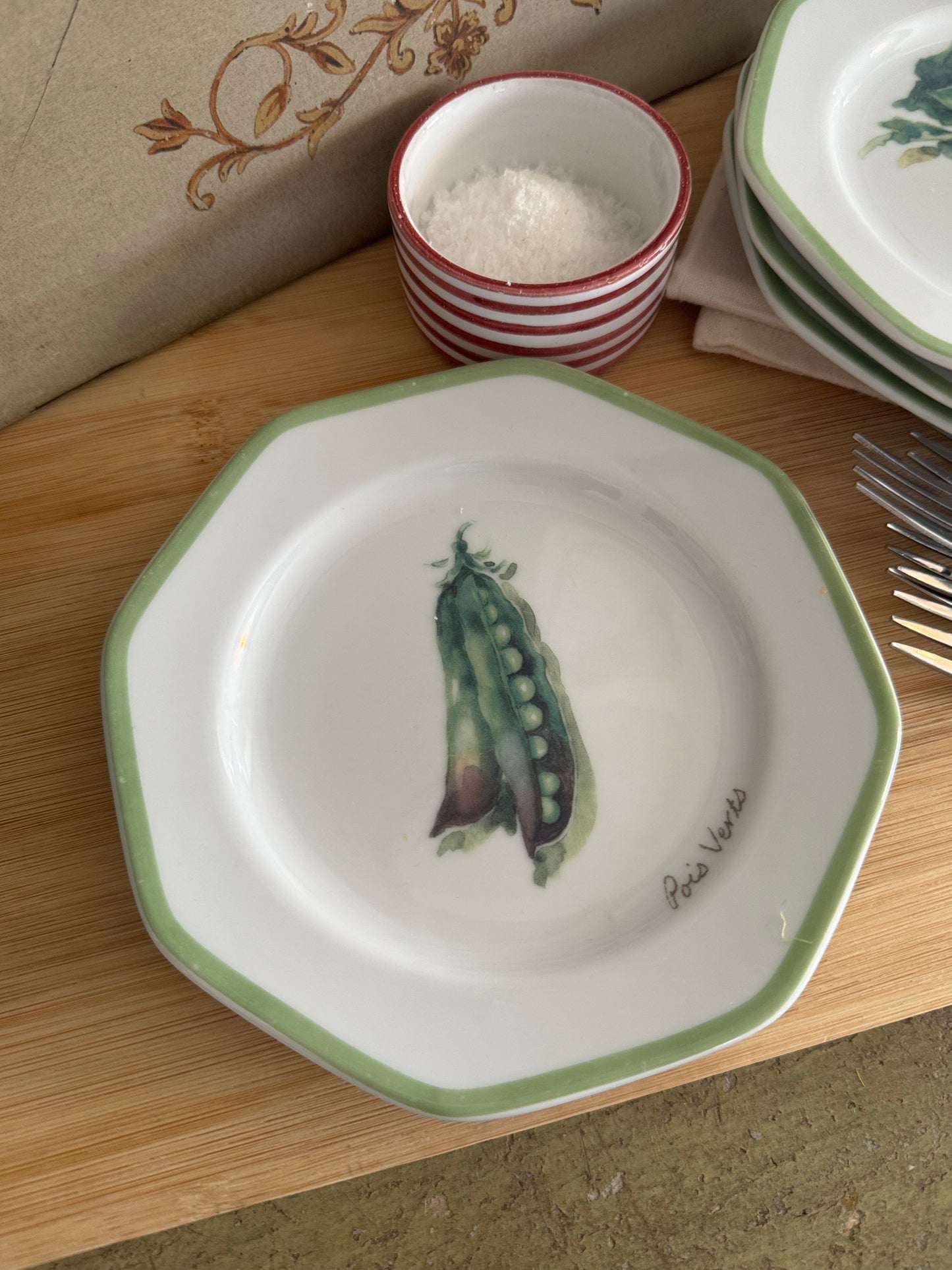 Vegetable Garden Appetizer Plates, Set of 4