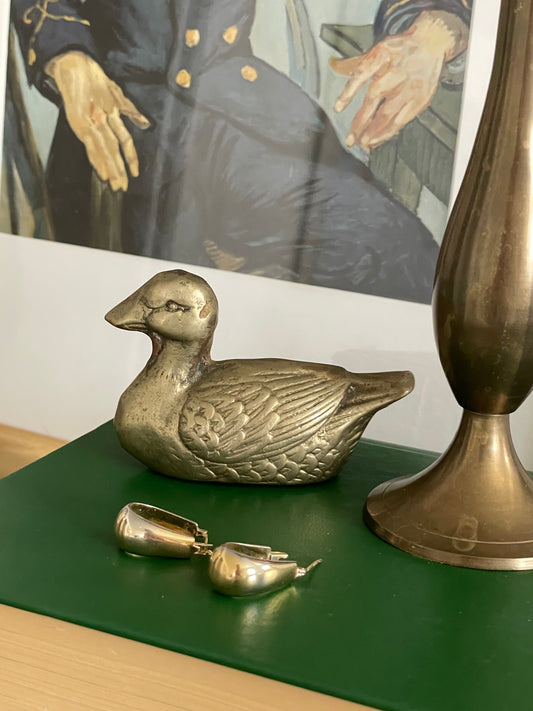 Brass Duck Paperweight