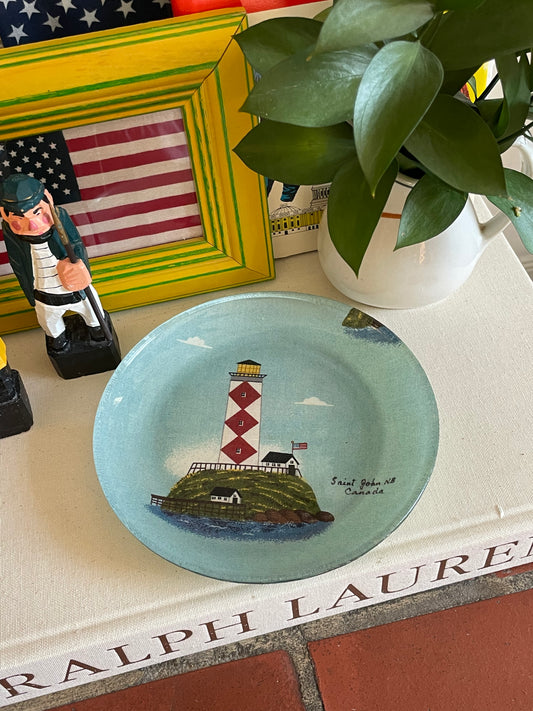 Lighthouse Glass Trinket Dish