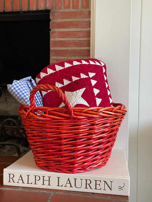 Cherry Wicker Basket