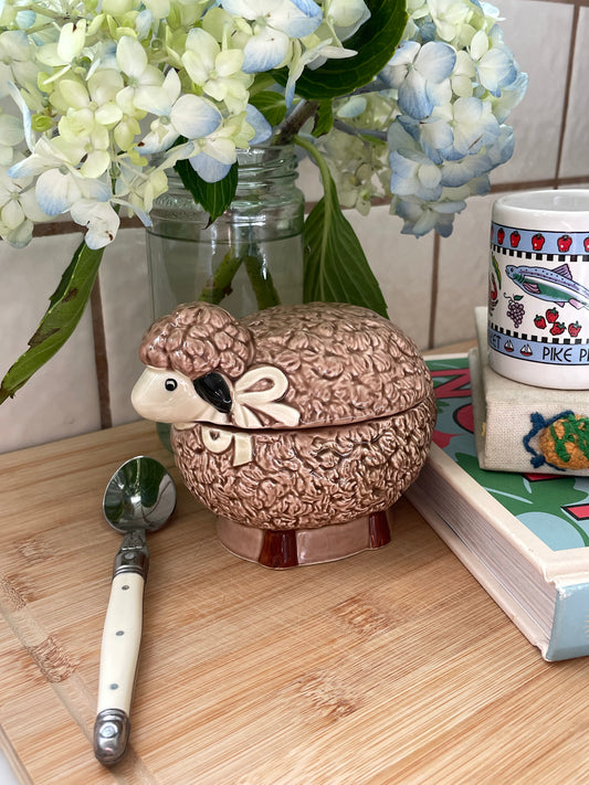 Hillside Grazer Sheep-Shaped Sugar Dish