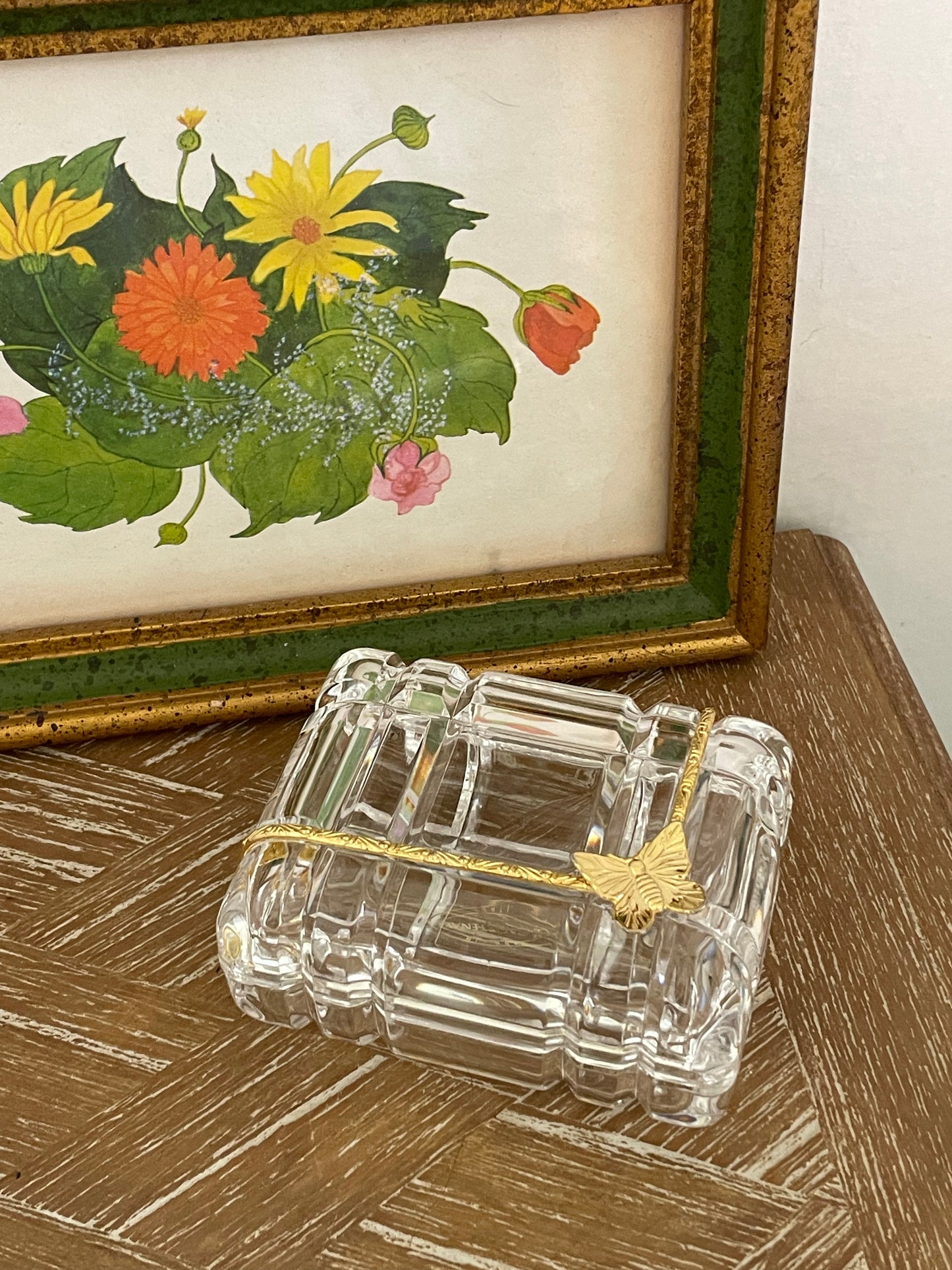 Butterfly Glass Trinket Box