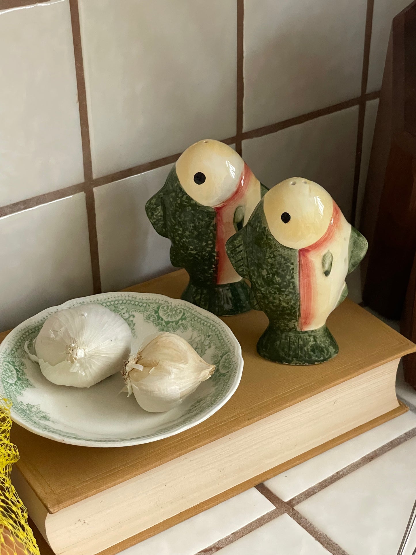 Johnson Bros Green Transferware Trinket Dish