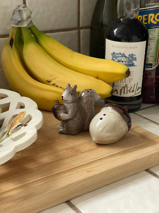 Squirrel and Acorn Salt & Pepper Shakers
