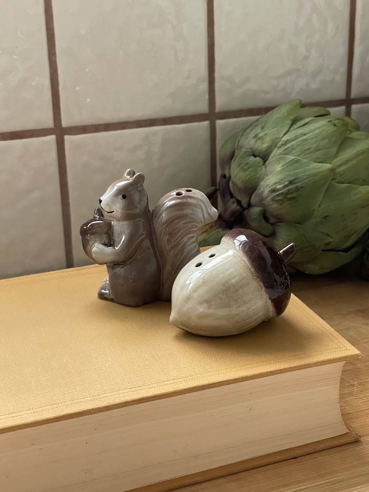 Squirrel and Acorn Salt & Pepper Shakers
