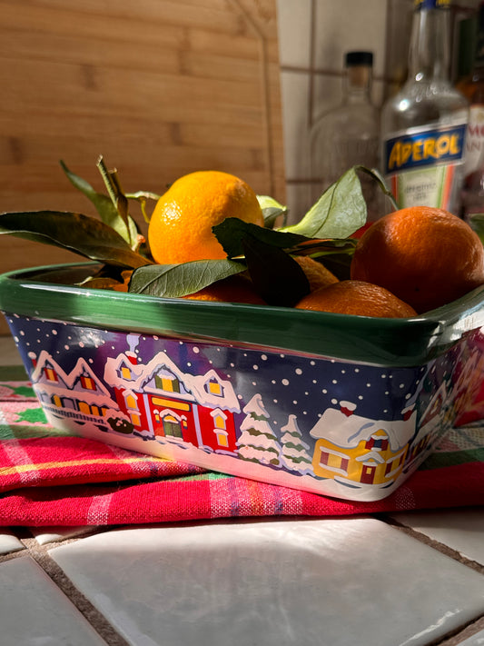 Christmas Town Serving Dish