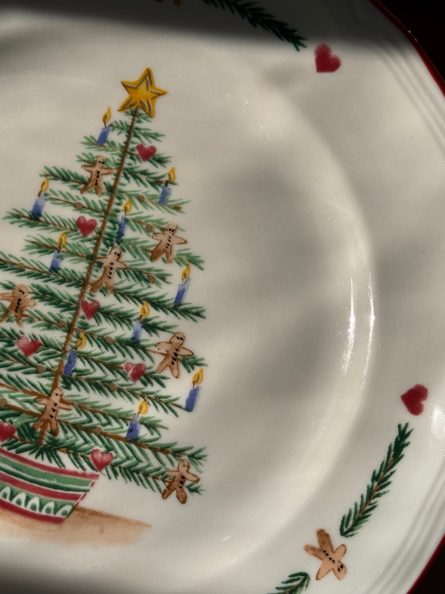 Gingerbread Salad Tree Plates, Set of 4