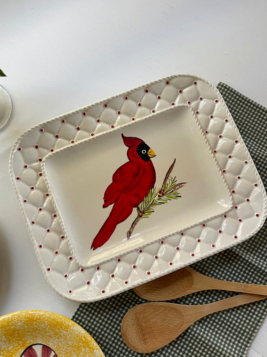 Cardinal Serving Platter