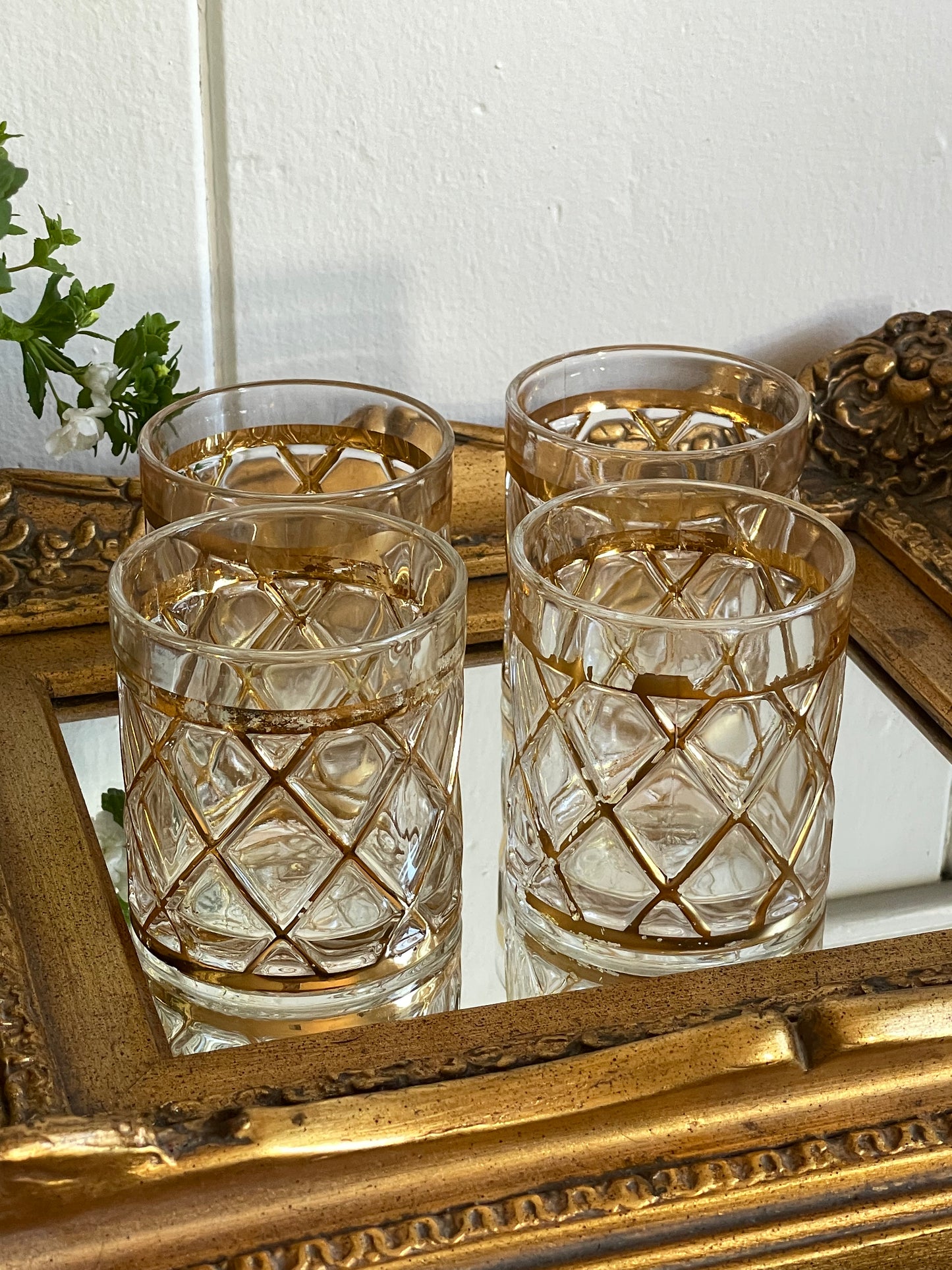 Joseph Altuzarra 18K Gold Lattice Lowball Glasses, Set of 4
