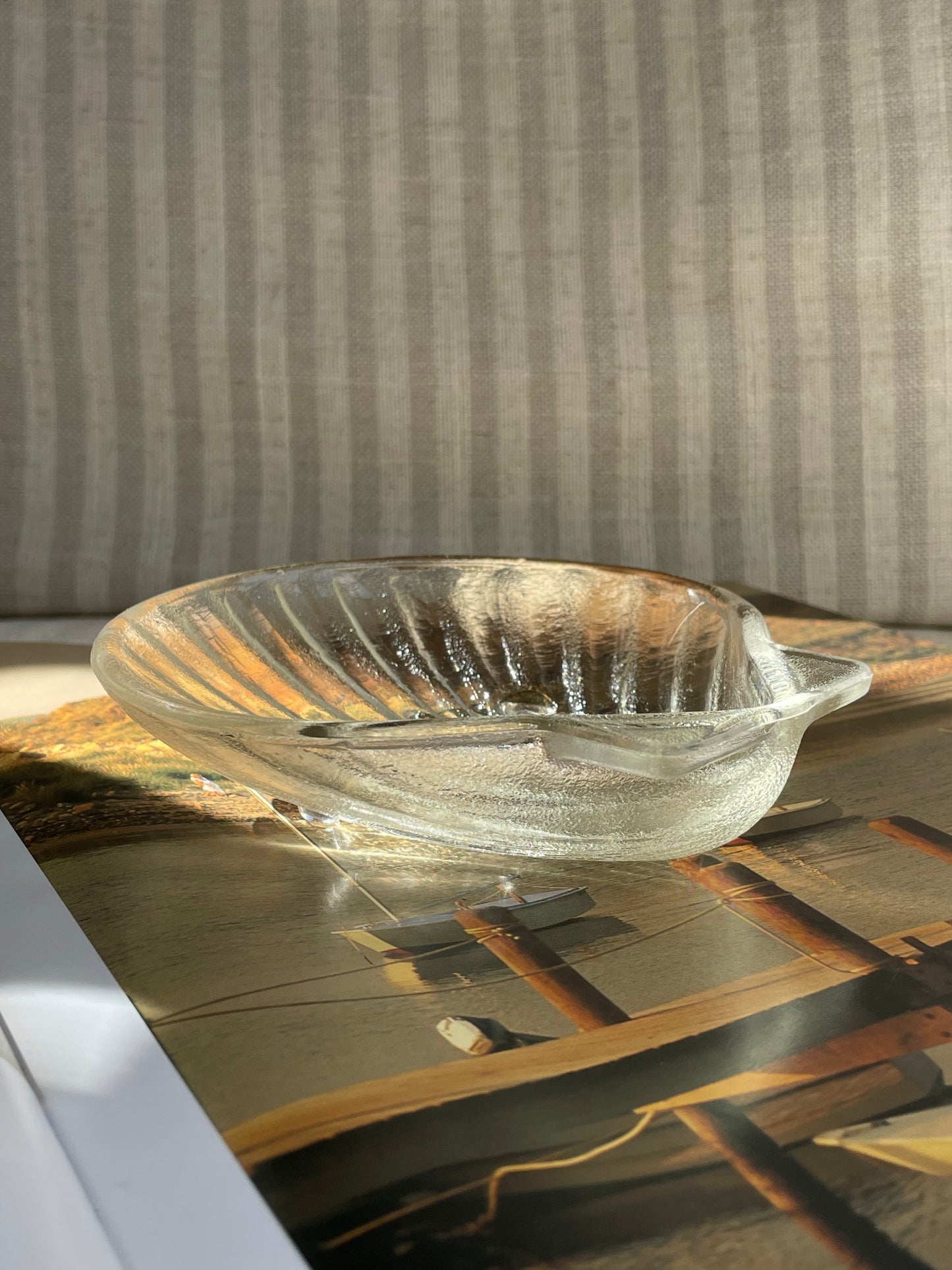 Scallop Shell Glass Trinket Dish