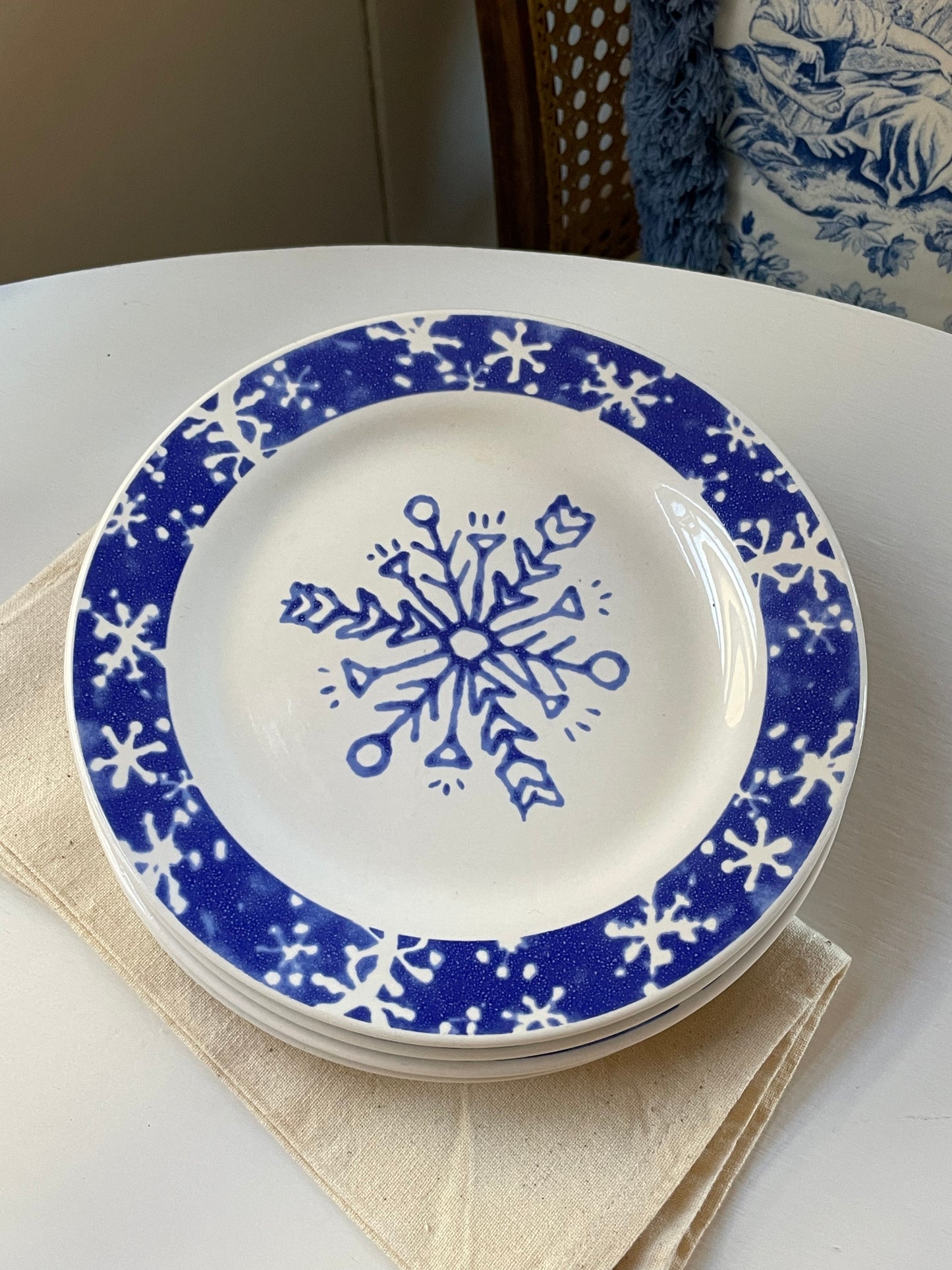 Snowflake Dessert Plates, set of 4