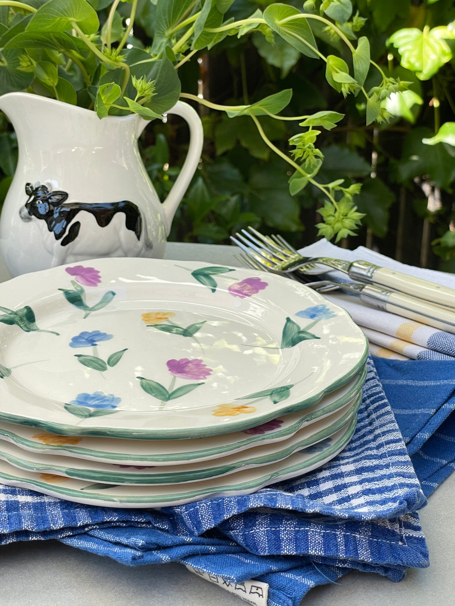 Morning Glory Salad Plates, Set of 4