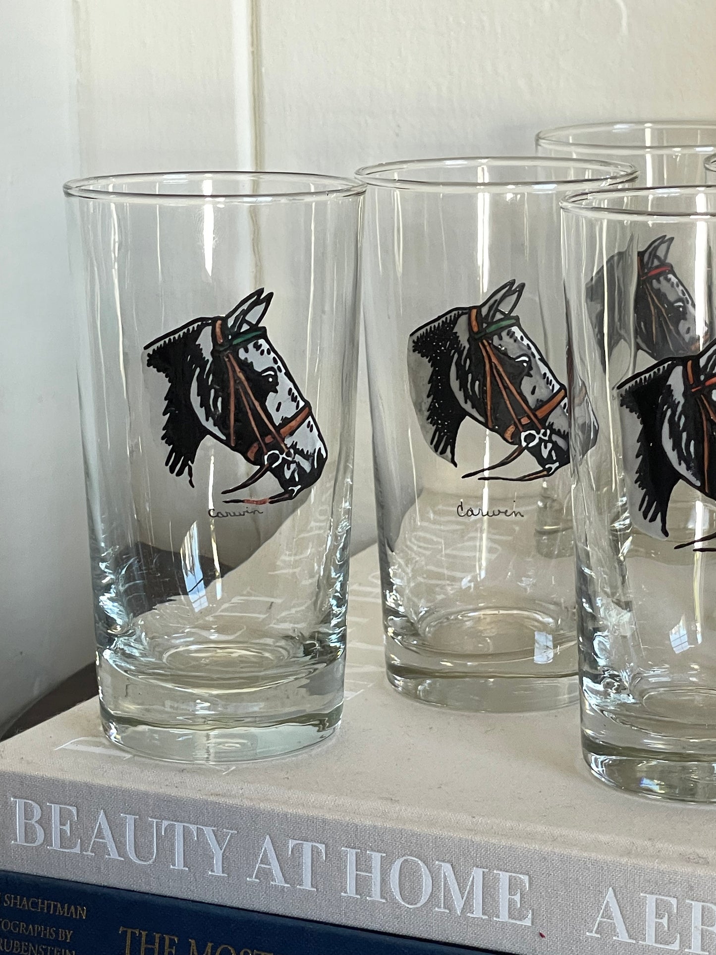 Equestrian Highball Glasses, Set of 6