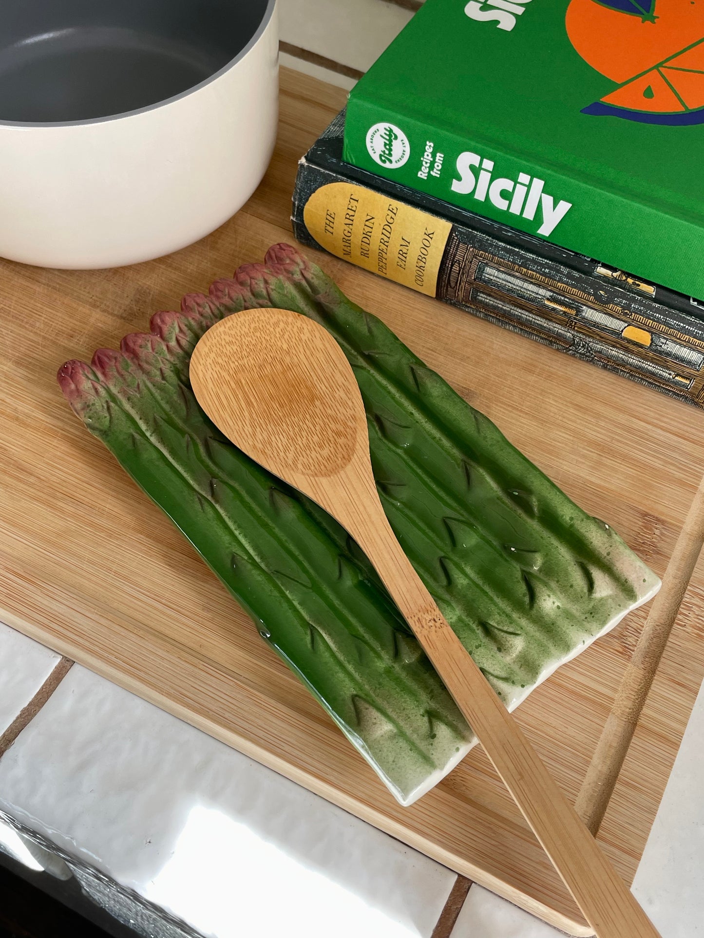 Asparagus Spoon Rest / Trinket Tray