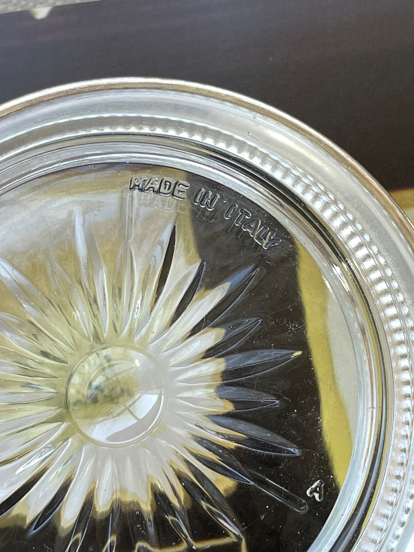 Rialto Crystal Ashtray Coasters, Set of 4