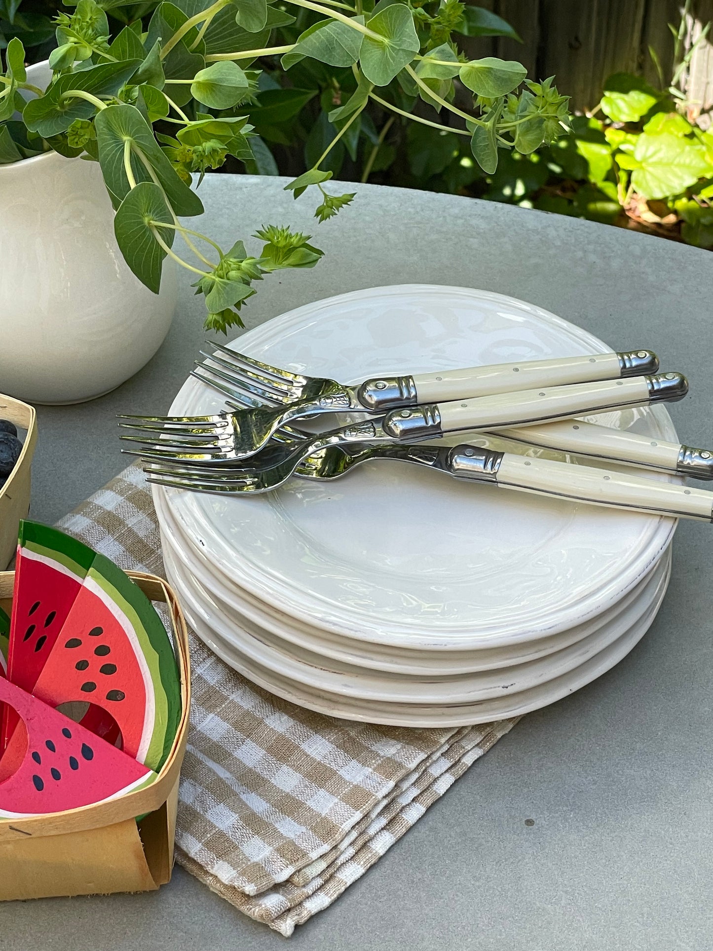 Round Swamp Farm Salad Plates, Set of 4