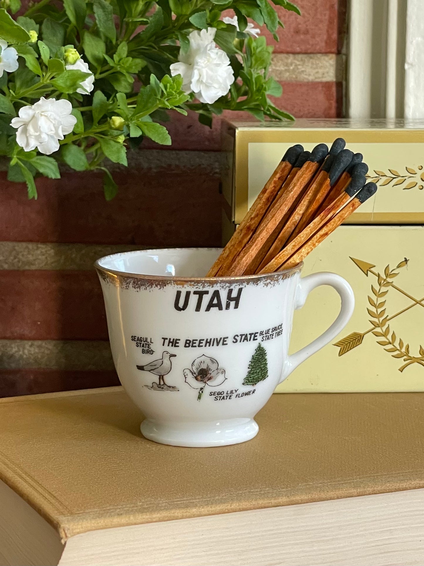 Utah 'The Beehive State' Matchstick Holder