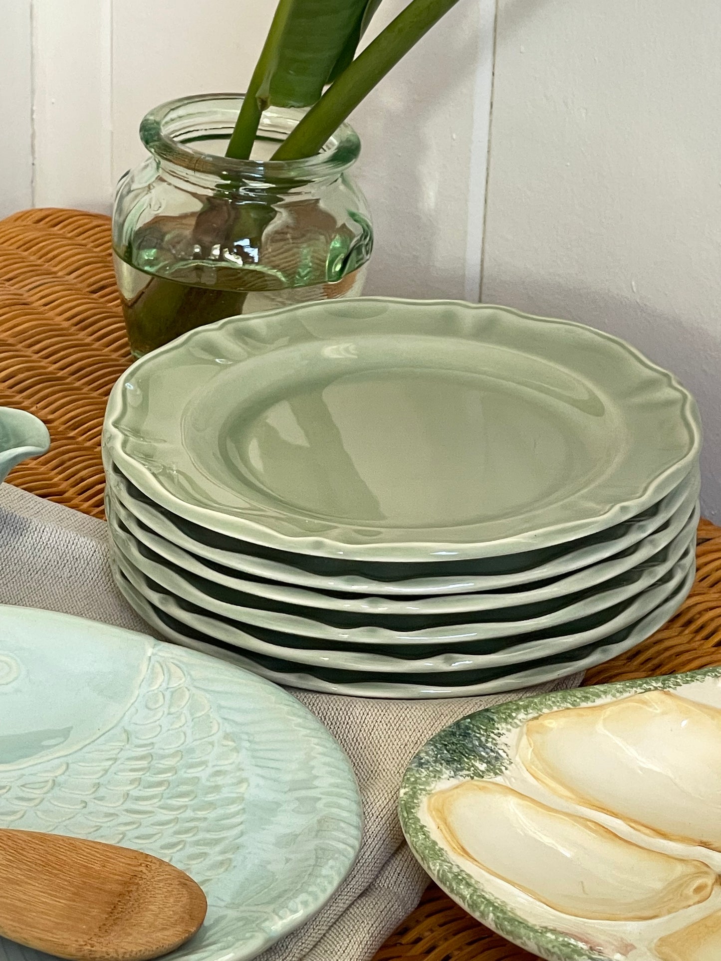 Palm Salad Plates, Set of 6