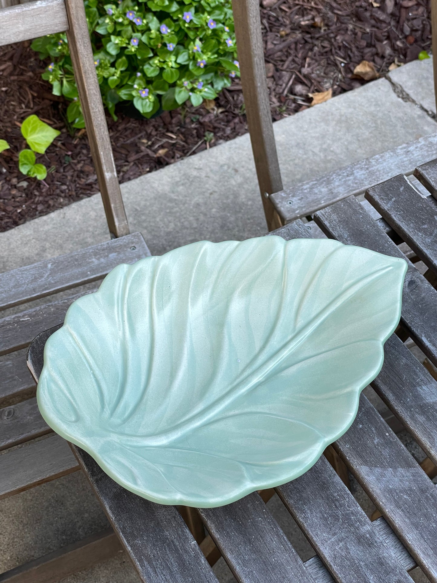Green Leaf Serving Platter
