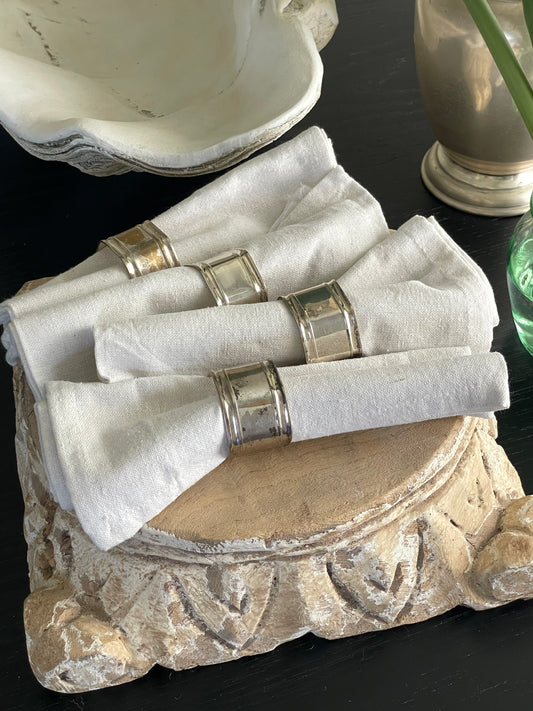 Silver Shores Napkin Rings, Set of 4