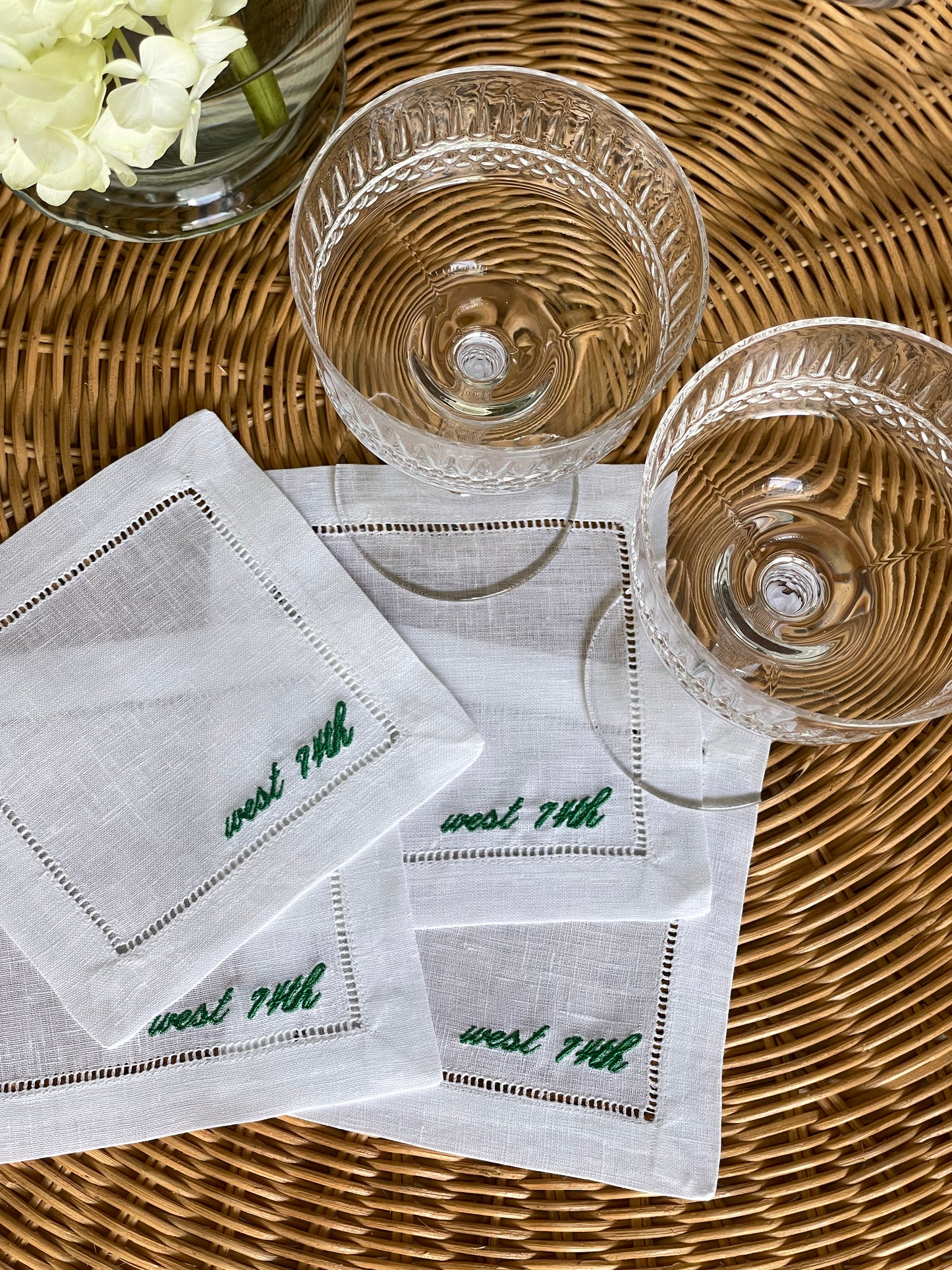 Subtle Custom Cocktail Napkin, Set of 4