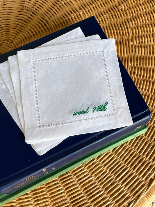 Subtle Custom Cocktail Napkin, Set of 4
