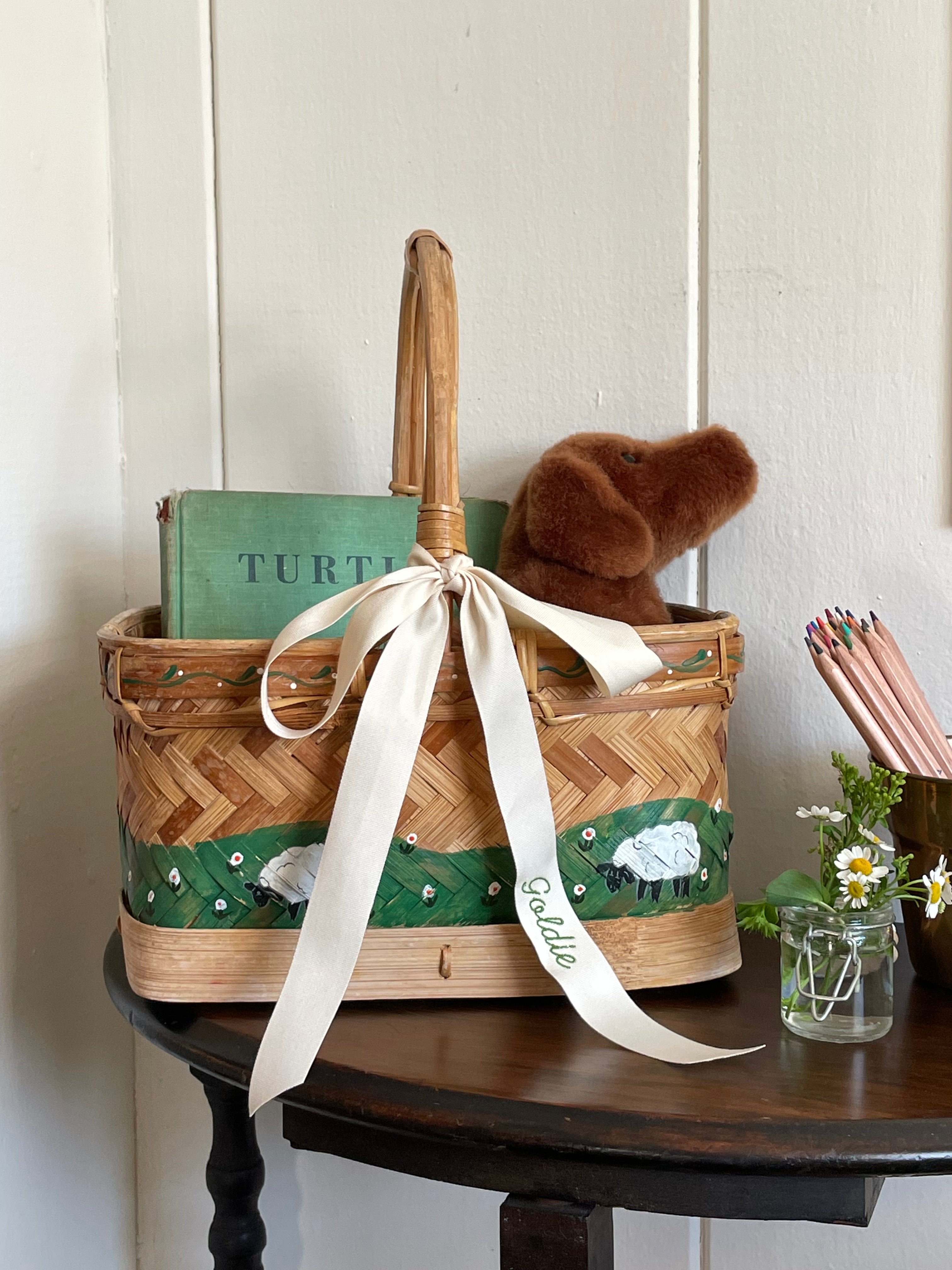 Goldie Hand-Painted Basket