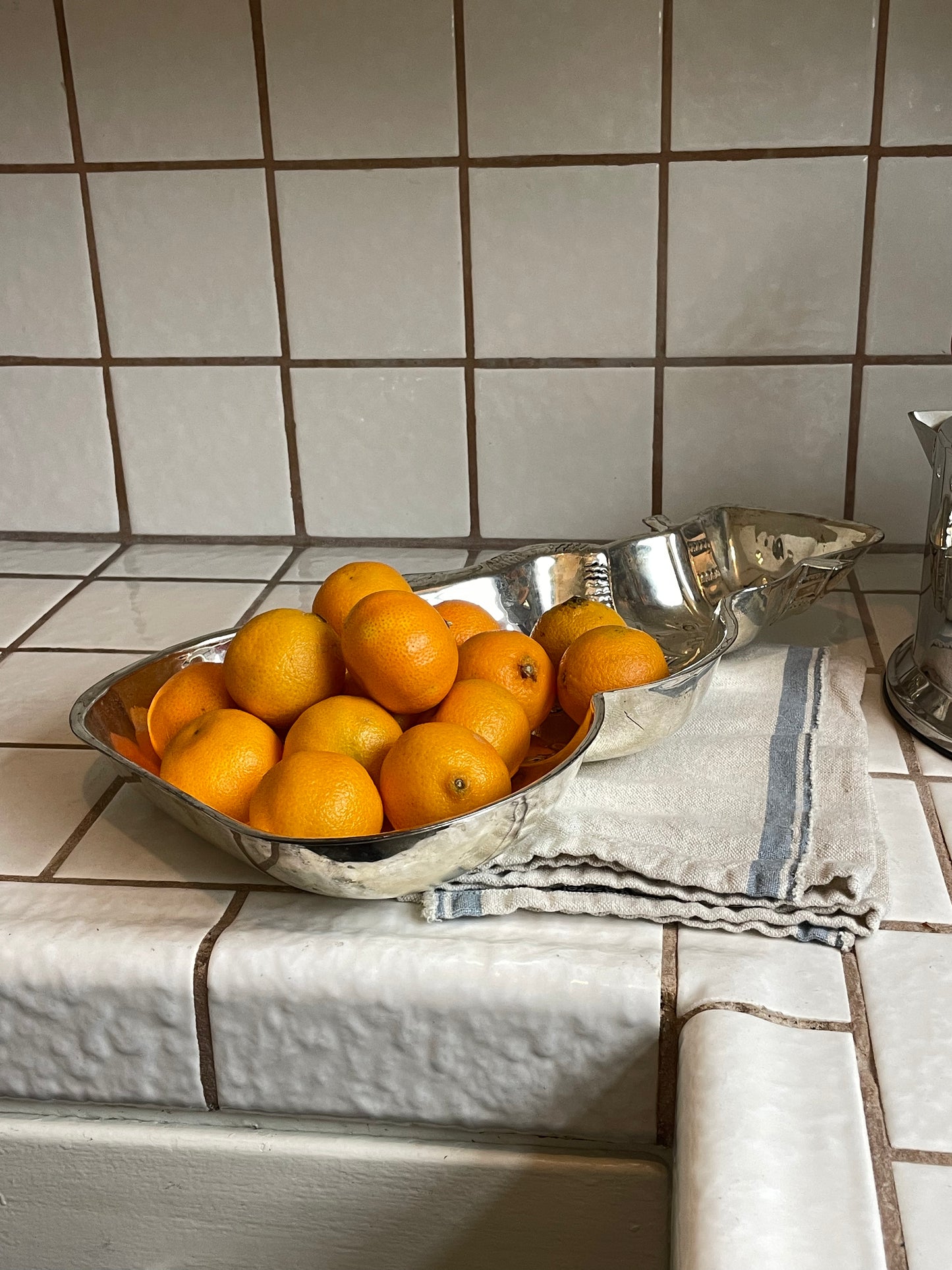 Silver Snowman Serving Tray