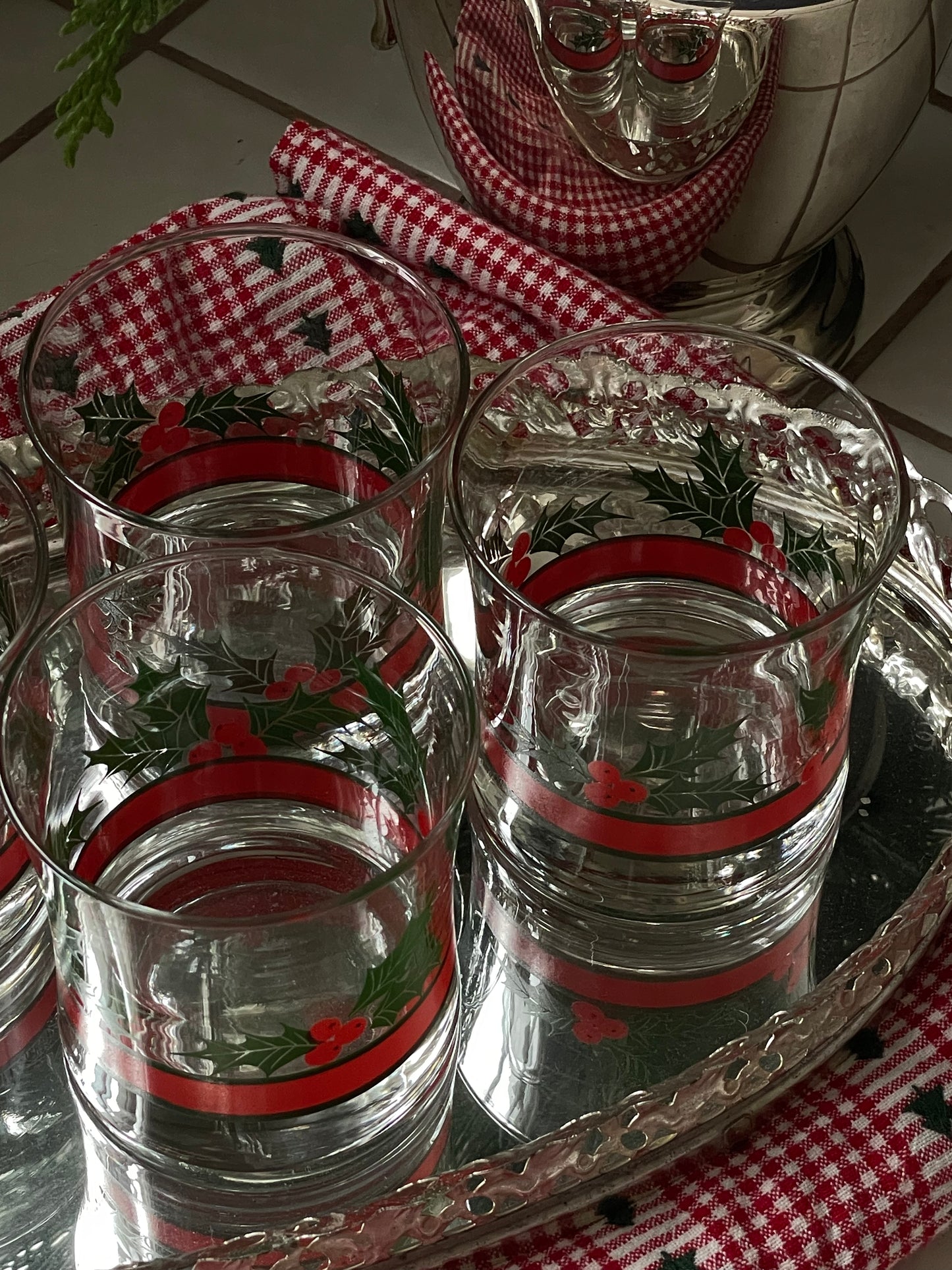 Holly Rocks Glasses, Set of 4