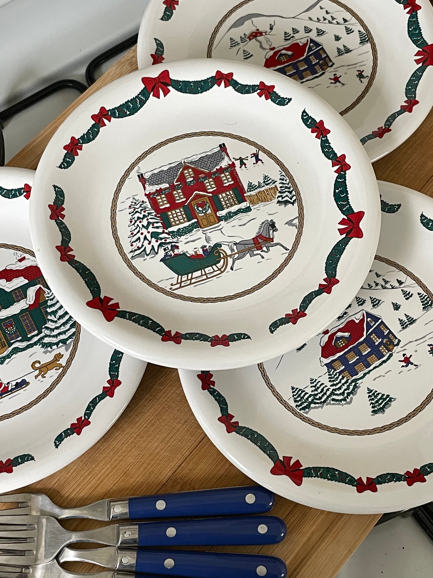 North Pole Treat Plates, Set of 4