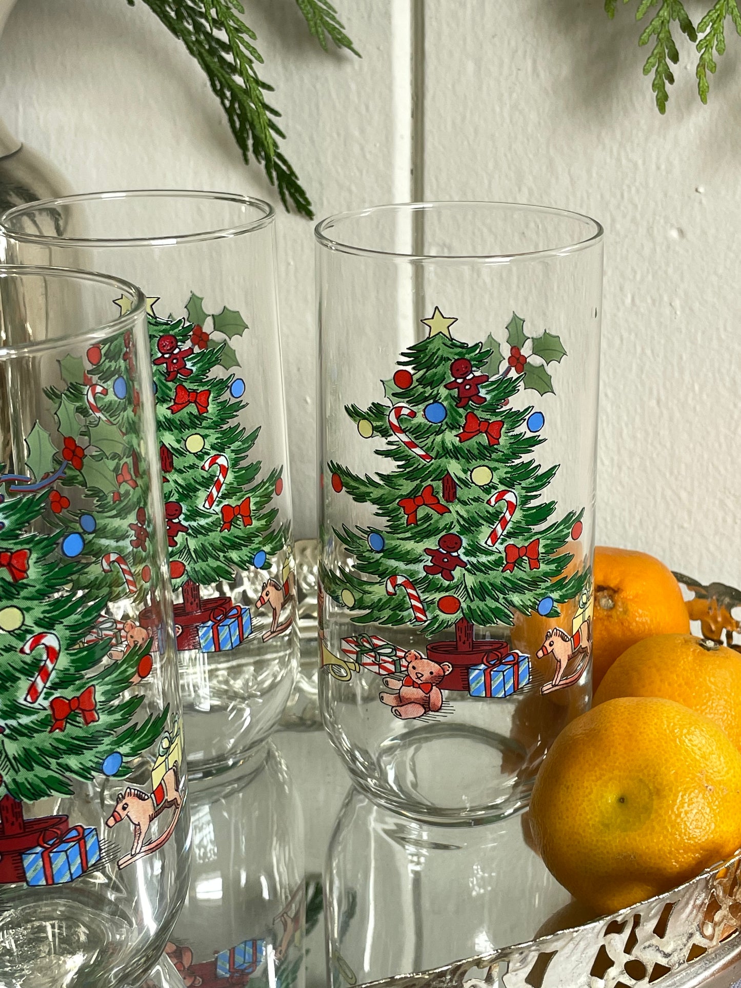Christmas Morning Tumbler Glasses, Set of 4