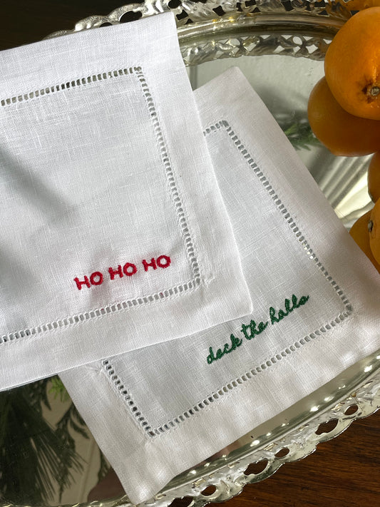 Subtle Custom Cocktail Napkin, Set of 4