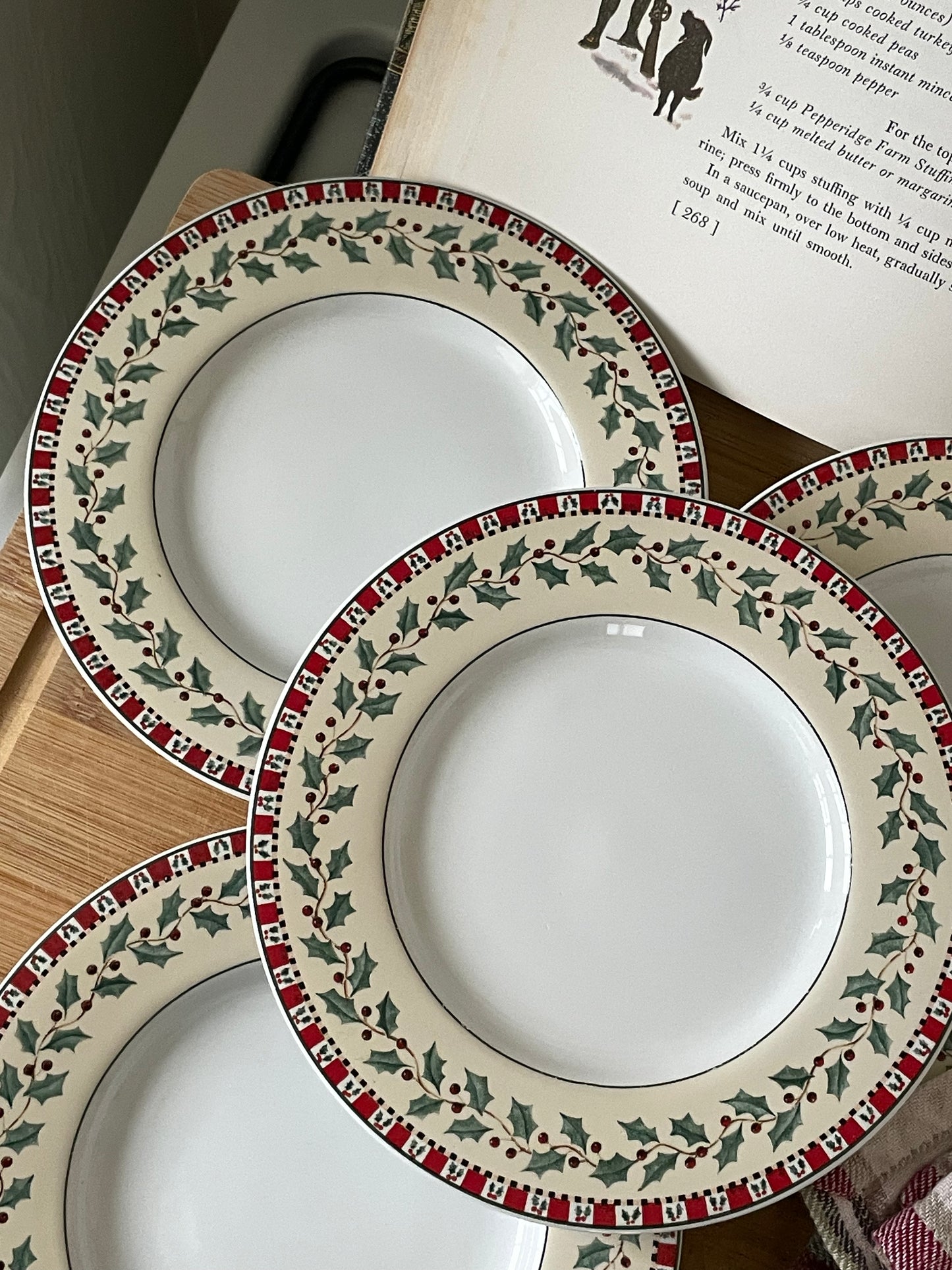 Cranberry Lane Appetizer Plates, Set of 4
