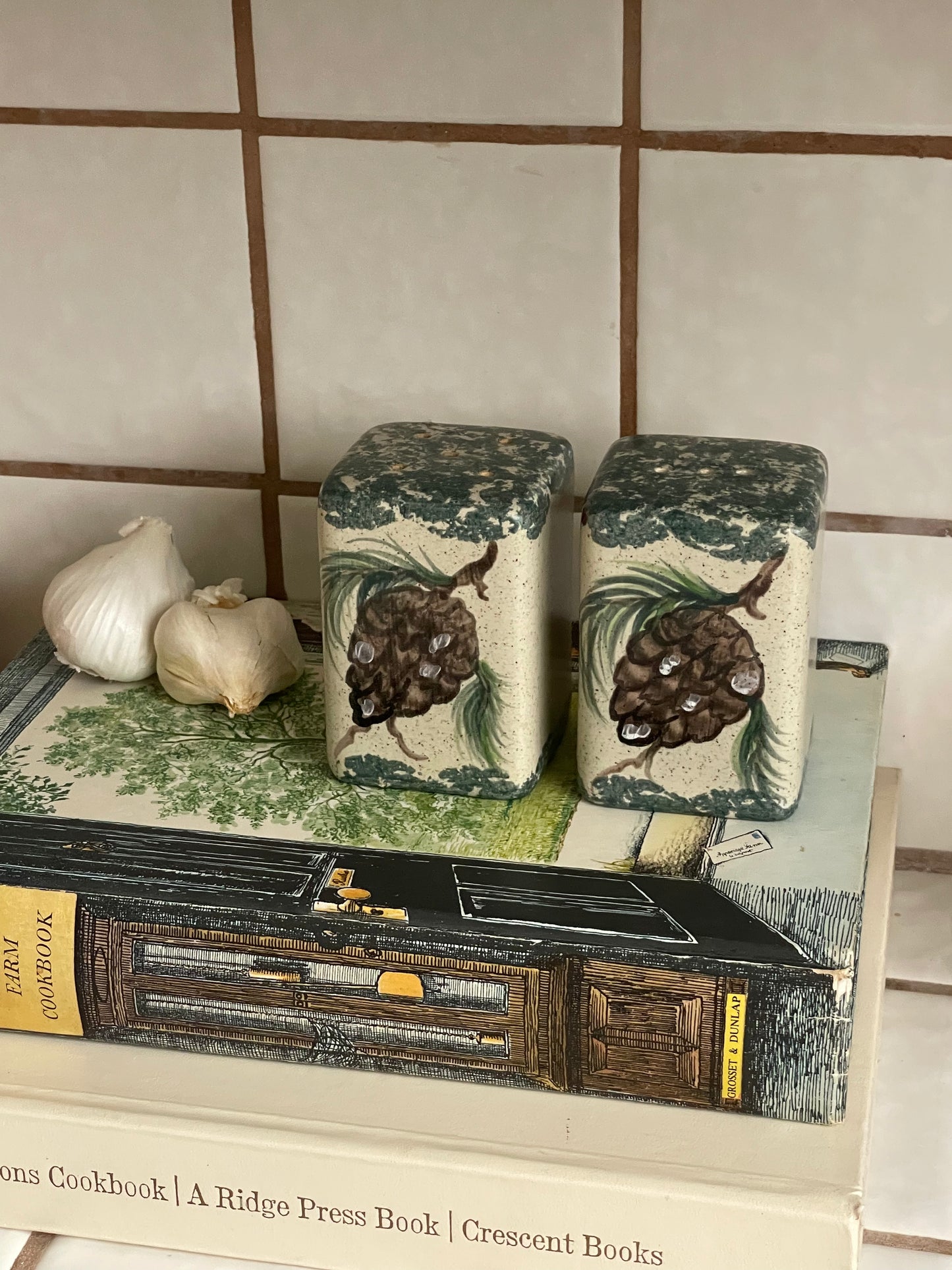 Frosted Pine Salt & Pepper Shakers