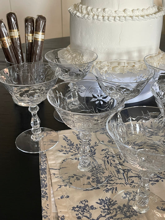 Cocktail Hour Champagne Coupes, Set of 8