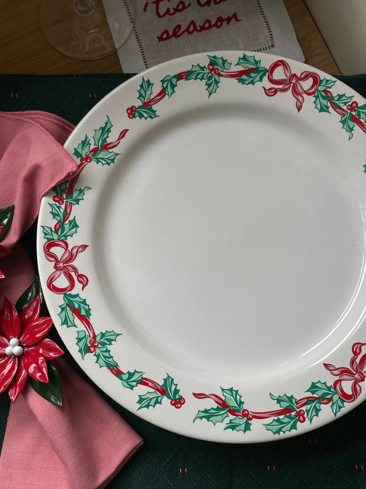 Christmas Ribbons Dinner Plates, Set of 4