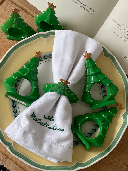 Hemstitch Personalized Dinner Napkin