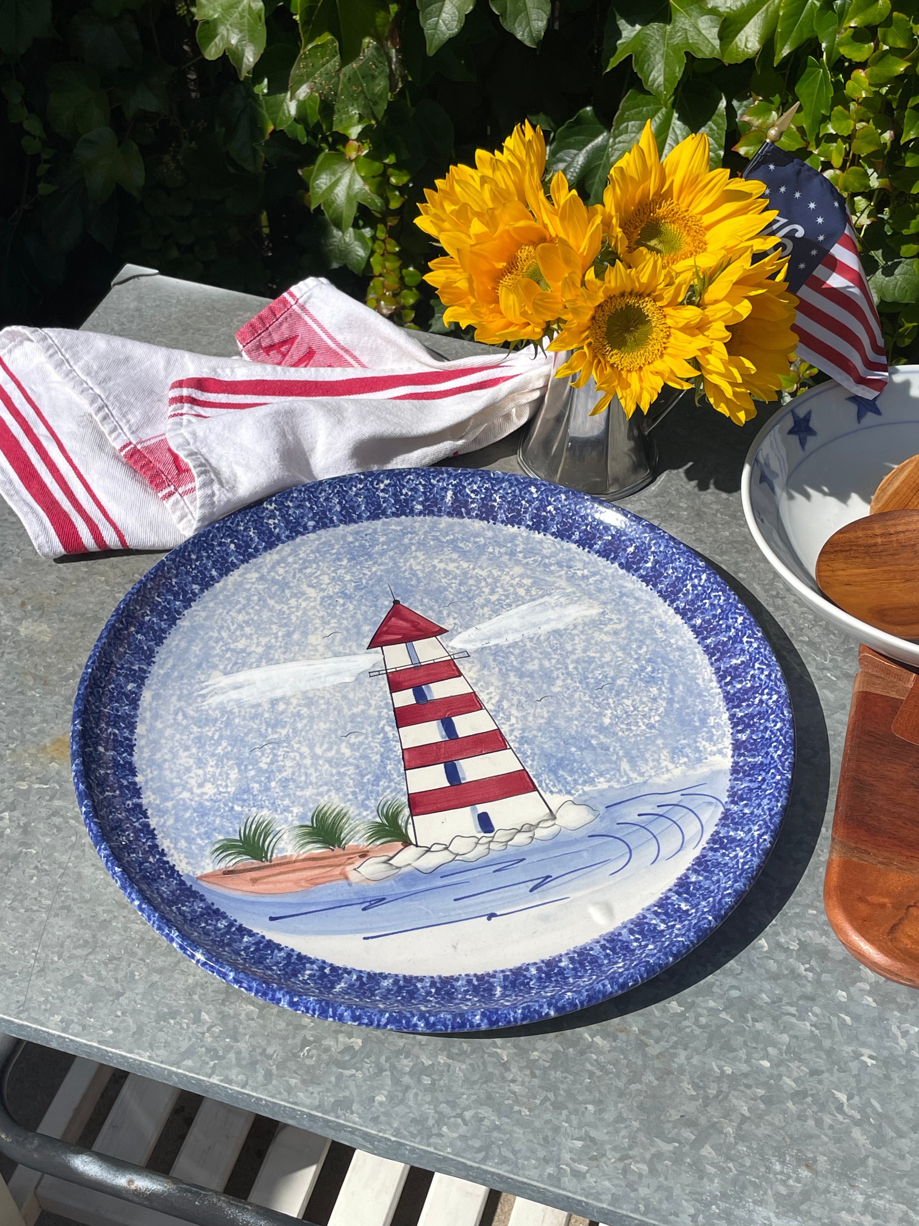 Brant Point Hand-Painted Platter