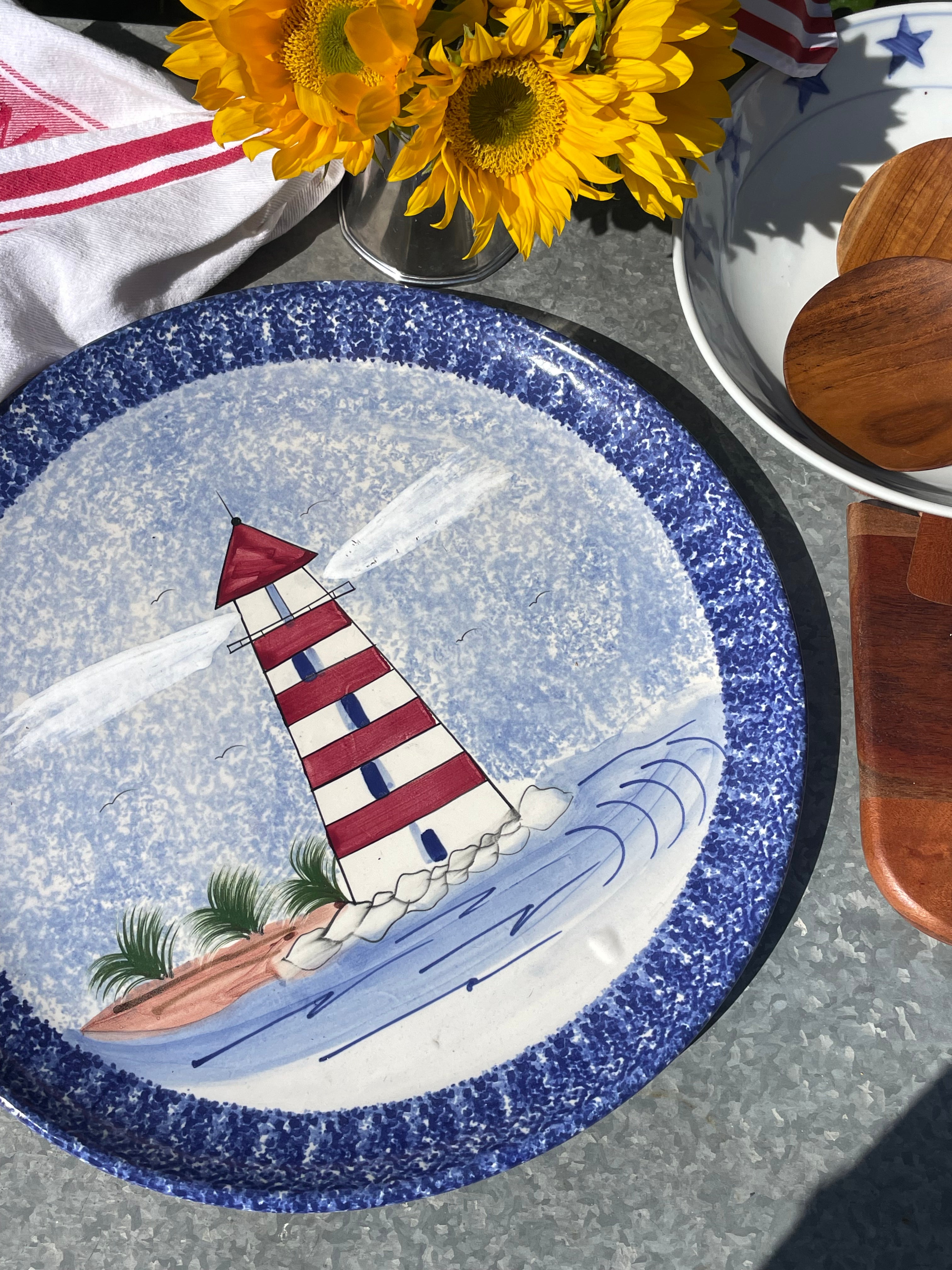 Brant Point Hand-Painted Platter