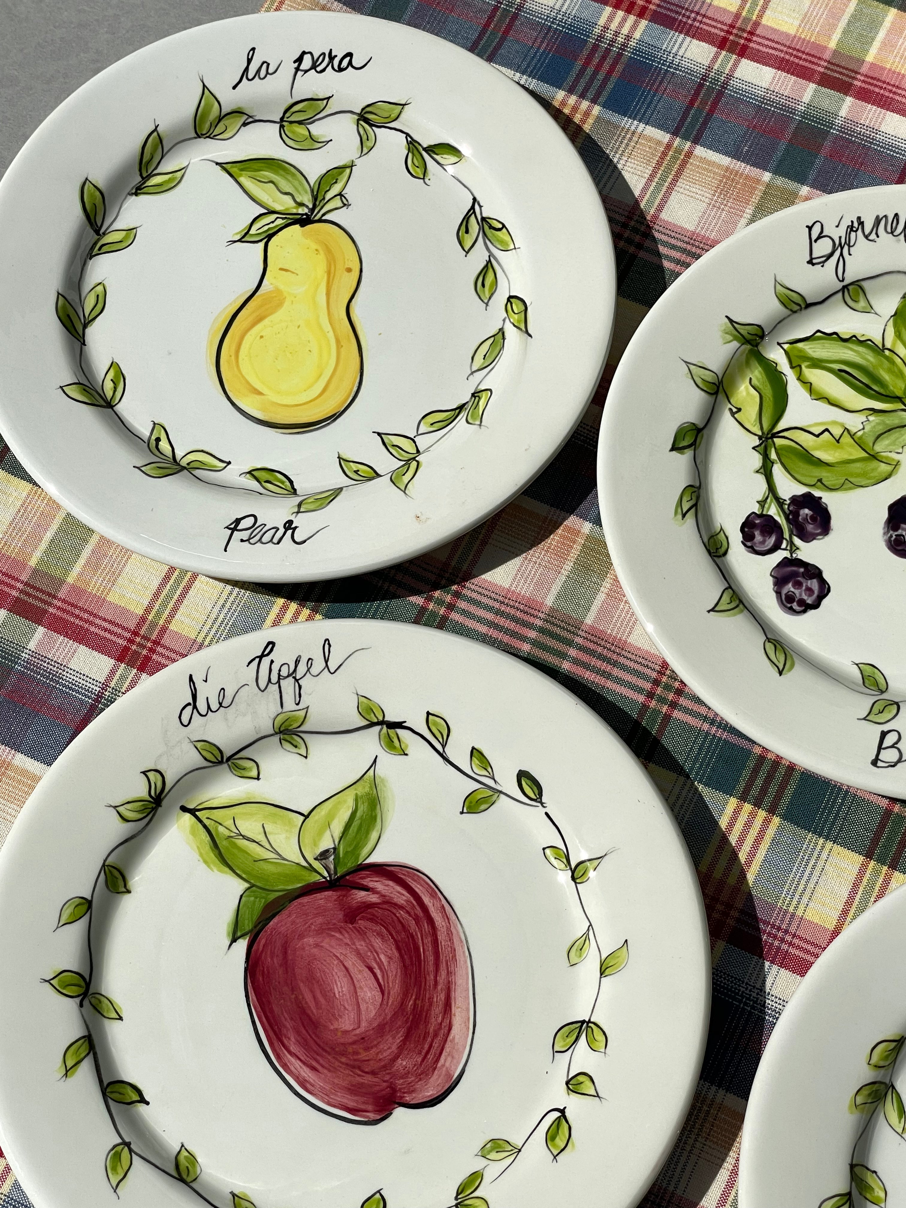 Farmer's Market Dinner Plates, Set of 4