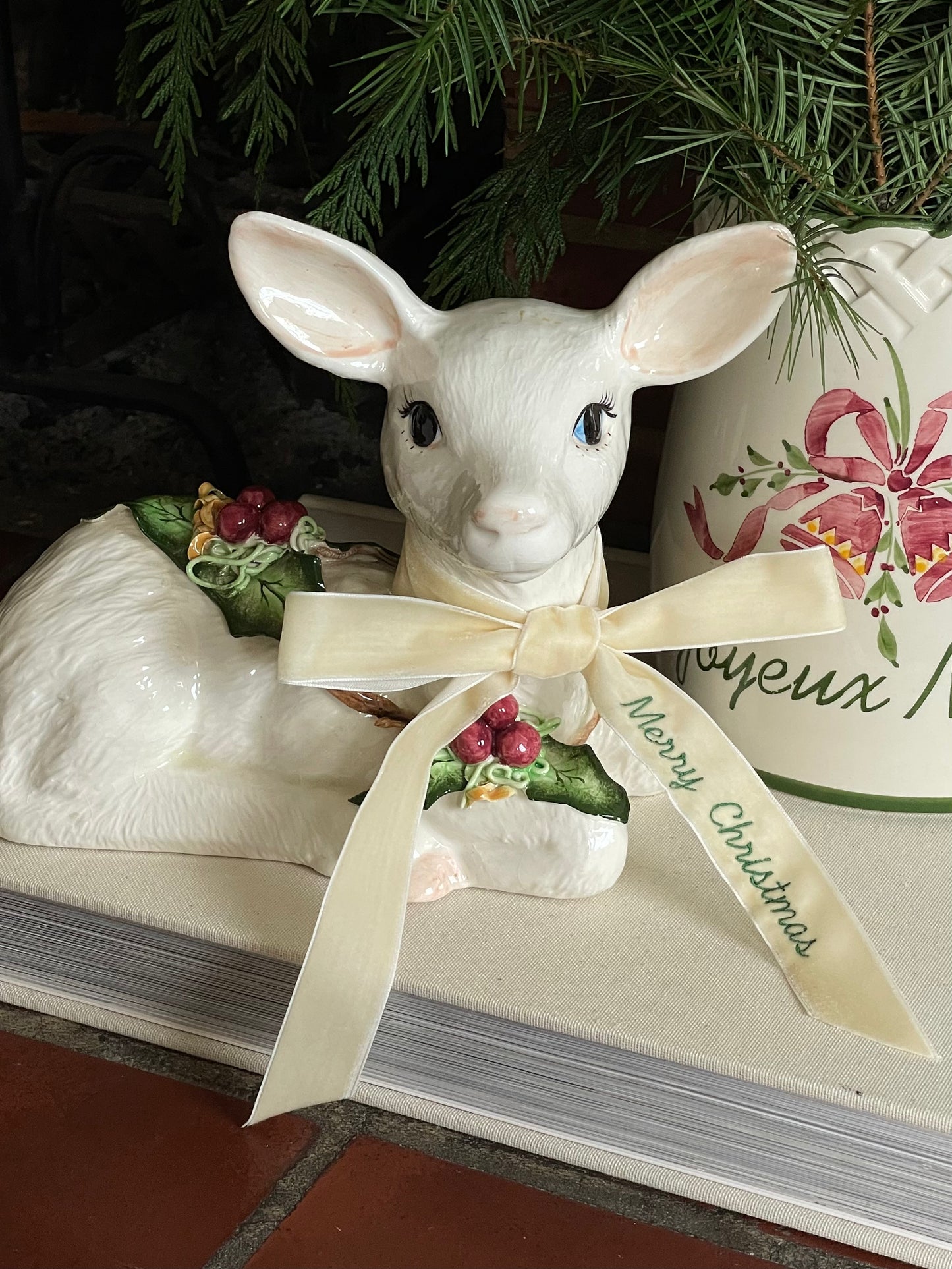 Ivory Velvet Personalized Ribbon