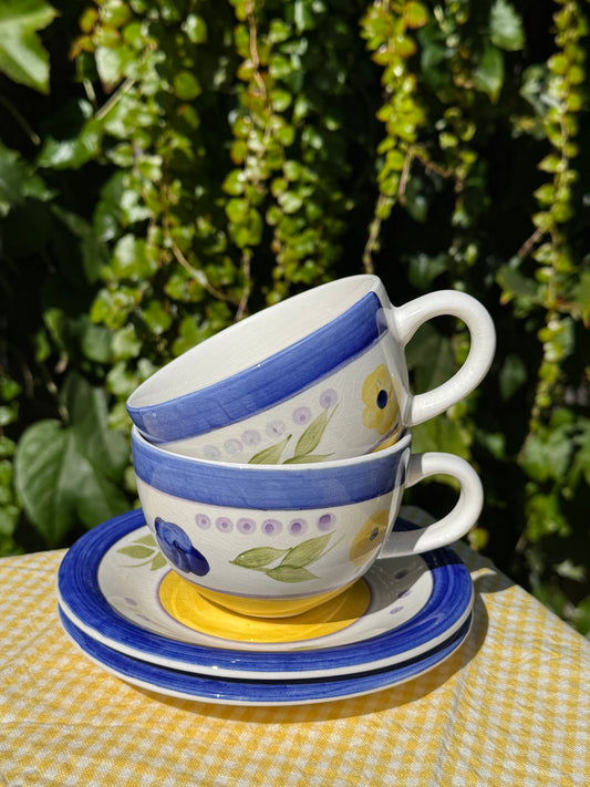 Buttercup Teacup and Saucer, Set of 2