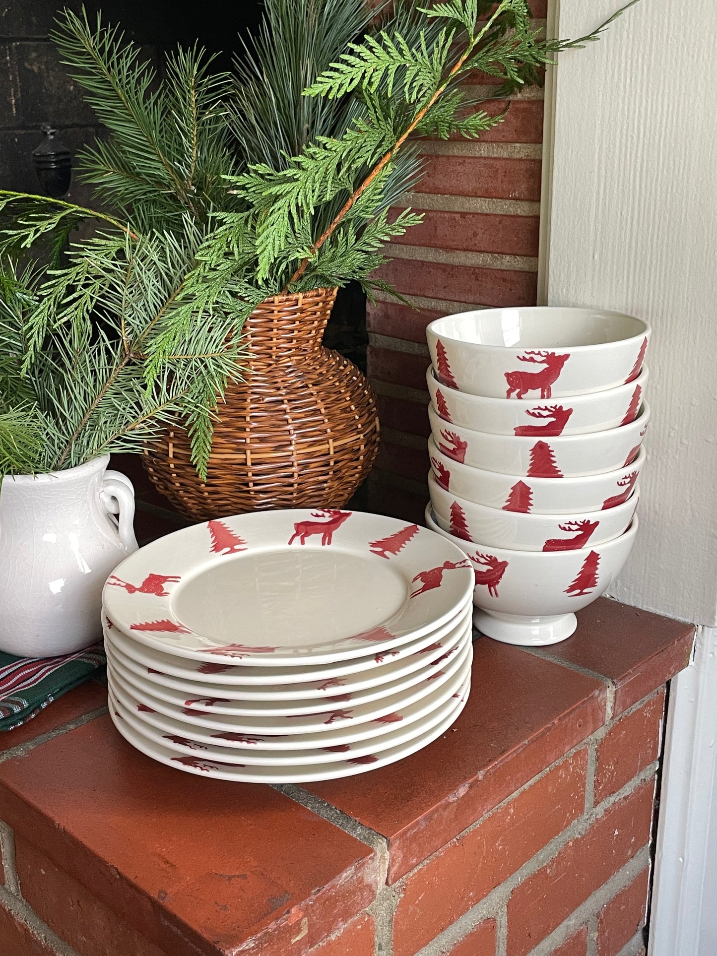 Snowflake Stroll Plates, Set of 8