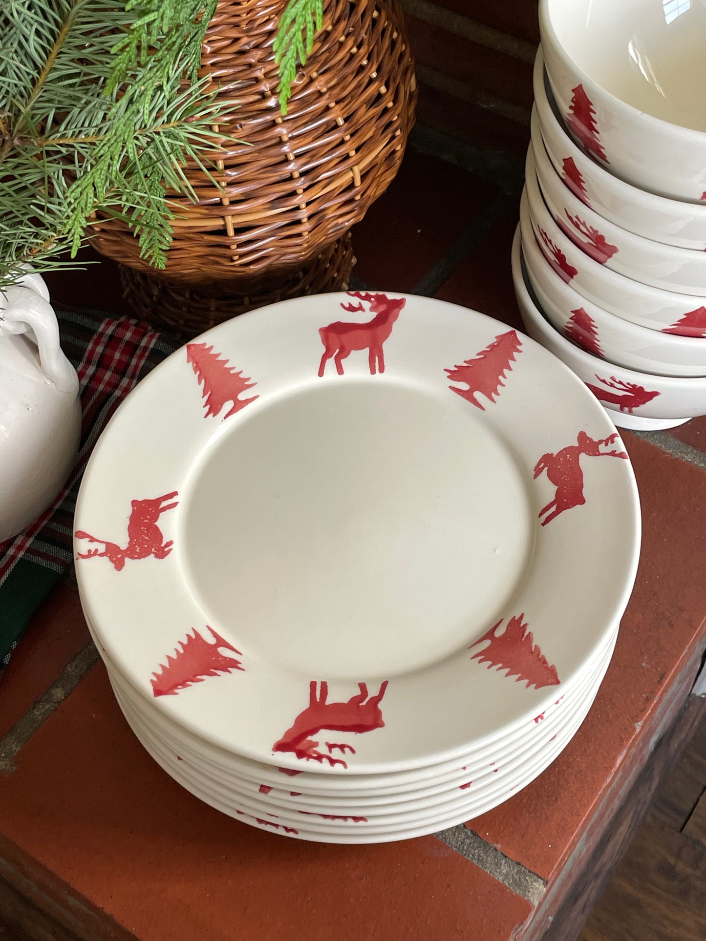 Snowflake Stroll Plates, Set of 8